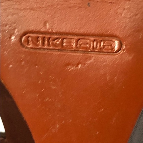 Cole Haan Nike Air Huarache Oxblood Brown Leather Wedge Sandals 10B - Picture 7 of 8